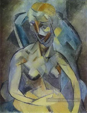  un - Jeune femme 1909 cubiste